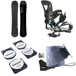 GNU Banked Country Splitboard 2027 - 155 Package (155) + L Splitboard Bindings size 155/L | Nylon/Aluminum/Plastic