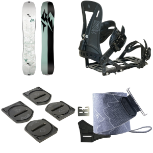 Jones Women's Jones Solution Splitboard 2027 - 152 Package (152) + XS Splitboard Bindings size 152/Xs | Aluminum/Plastic - $1928.90 at evo