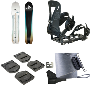 Jones Jones Stratos Splitboard 2027 - 159 Package (159) + L Splitboard Bindings in Black size 159/L | Aluminum/Plastic - $1843.90 at evo