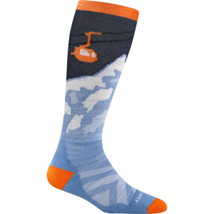 Darn Tough Kid's Darn Tough Little Yeti OTC Midweight Cushion Socks 2027 in Blue size Medium | Nylon/Spandex/Wool - $22.95 at evo