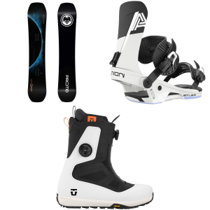 Never Summer Proto T3 Eclipse Snowboard 2027 - 162DF Package (162DF cm) + L Mens in Grey size 162Df/L | Nylon/Aluminum