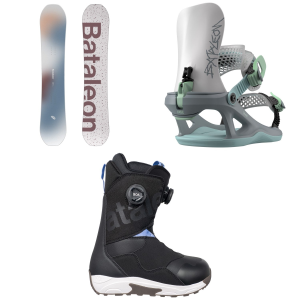 Women's Bataleon Mojo Snowboard 2027 - 140 Package (140 cm) + M Womens in Gray size 140/M