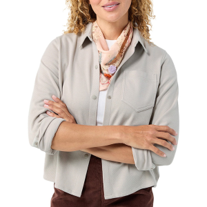 Stio Women's Stio Notion Stretch Knit Shirt 2027 in Gray size Medium | Spandex/Cotton/Polyester - $169.00 at evo