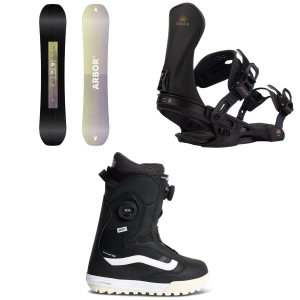 Arbor Women's Arbor Kuro Neko Snowboard 2027 - 145 Package (145 cm) + M Womens in Black size 145/M | Aluminum/Plastic - $1016.01 at evo