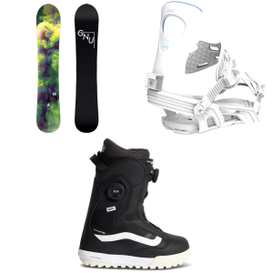 Women's GNU Setsuna LTD Snowboard 2027 - 143 Package (143 cm) + M/L Womens in White size 143/M/L | Nylon/Aluminum