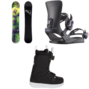 Women's GNU Setsuna LTD Snowboard 2027 - 152 Package (152 cm) + S Mens in Black size 152/S | Nylon