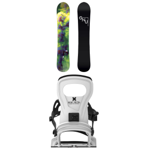 Women's GNU Setsuna LTD Snowboard 2027 - 143 Package (143 cm) + S/M Womens in White size 143/S/M | Aluminum