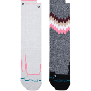 Kid's Stance 2X Mid Poly Snow Socks 2 Pack 2027 in Grey size Medium
