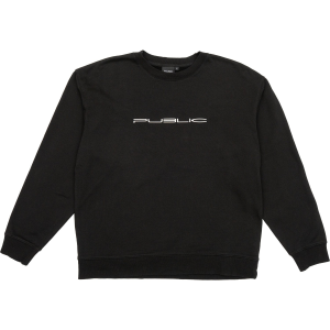 Public Snowboards Warp Crewneck Men's 2026 in Black size Medium