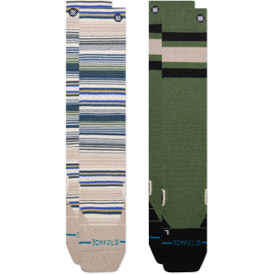 Stance Jorongo Mid Wool Snow Socks 2 Pack 2027 in Gray size Large