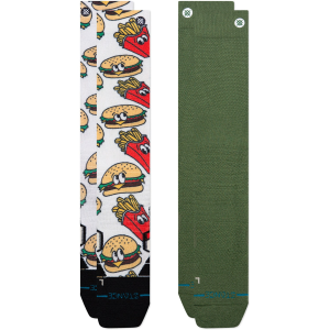 Stance Combo Mid Poly Snow Socks 2 Pack 2027 in Green size Medium