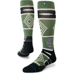 Stance Temple Mid Wool Snow Socks 2027 in Green size Large