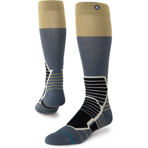 Stance Blocked Mid Wool Snow Socks 2027 in Gray size Large