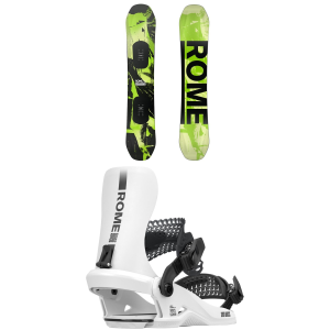 Rome Mechanic Snowboard 2027 - 159 Package (159 cm) + M/L Mens in White size 159/M/L | Nylon/Aluminum/Bamboo