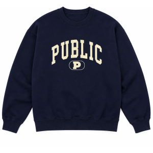 Public Snowboards Public Snowboards Collegiate Cre Neck Men's 2026 Blue in Navy size Large | Cotton - $69.95 at evo