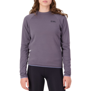 Women's Mons Royale Quad Fleece Pullover 2027 in Purple size Medium | Wool/Lycra/Polyester