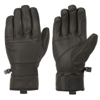 evo Pagosa Leather Gloves 2023 in Black size X-Small