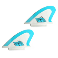 Catch Surf Hi-Performance Safety-Edge Twin Fin Set 2026 in Blue size 3.5 | Rubber