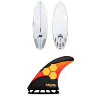 Lib Tech x Lost Puddle Jumper HP (Futures) Surfboard 2022 - 5'10 Package (5'10) + Large Bindings in Red size 5'10"/Large | Polyester