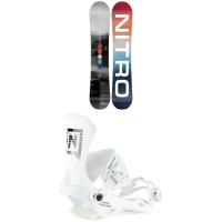 Nitro Team Gullwing Snowboard 2023 - 157W Package (157W cm) + L Bindings in White size 157W/L | Aluminum/Rubber