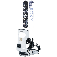 Women's Roxy Smoothie C2 Snowboard 2023 - 149 Package (149 cm) + L Bindings | Aluminum in White size 149/L | Aluminum/Polyester