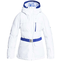 Women's Roxy Premiere Snow Jacket 2021 in White size X-Large | Polyester