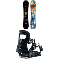 Kid's GNU Young Money C2E SnowboardBig Boys' 2023 - 135 Package (135 cm) + XS Bindings | Aluminum in Black size 135/Xs | Aluminum/Polyester