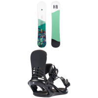 Women's K2 First Lite Camber Snowboard 2023 - 142 Package (142 cm) + L Bindings in White size 142/L | Polyester