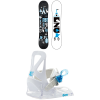Kid's GNU Recess Asym BTX SnowboardLittle2023 - 125 Package (125 cm) + S Bindings in White size 125/S | Polyester