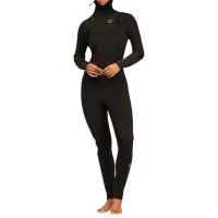 Women's Billabong 5/4 Synergy Chest Zip Hooded Wetsuit 2021 in Black size 8 | Nylon/Polyester/Neoprene