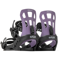 Flux EM Snowboard Bindings 2024 in Purple size Small