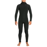 Kid's Quiksilver 4/3 Everyday Sessions Chest Zip GBS Hooded Wetsuit Boys' 2021 in Black size 14 | Rubber/Neoprene