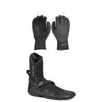 XCEL 3mm Drylock Texture Skin 5-Finger Wetsuit Gloves 2021 - Medium Package (M) + 5 Bindings in Black size M/5 | Rubber/Neoprene