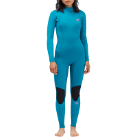 Women's Billabong 3/2 Synergy Back Zip Flatlock Wetsuit 2022 in Black size 6 | Nylon/Polyester/Neoprene