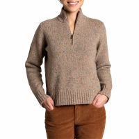 Women's Toad & Co Wilde 1/4 Zip Sweater 2021 White size Small | Nylon/Wool