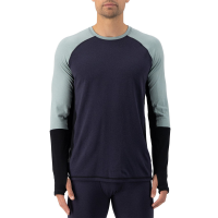 Mons Royale Olympus Long Sleeve Top Men's 2025 in Blue size 2X-Large | Wool/Elastane