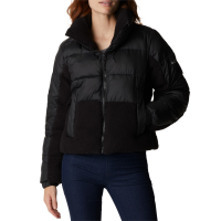 Women's Columbia Leadbetter Point Sherpa Hybrid Jacket 2022 in Orange size Medium | Nylon/Polyester