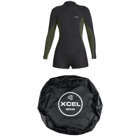 Women's XCEL 2/1mm Axis Long Sleeve Springsuit 2021 - 8 Package (8) + Bindings in Black | Spandex/Neoprene
