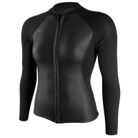 Women's O'Neill 1.5mm Bahia Full Zip Wetsuit Jacket 2026 in Black size 4 | Neoprene
