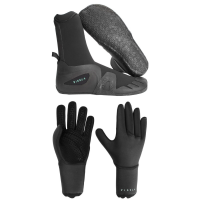 Vissla 5mm 7 Seas Round Toe Wetsuit Boots 2021 - 10 Package (10) + S Bindings in Black size 10/S | Neoprene