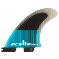 FCS II Performer PC Tri Fin Set 2024 in Blue size Small