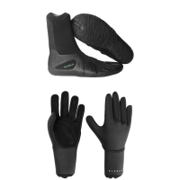 Vissla 3mm 7 Seas Split Toe Wetsuit Boots 2021 - 12 Package (12) + S Bindings in Black size 12/S | Neoprene