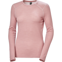 Women's Helly Hansen Lifa Midweight Crew Baselayer Top 2026 in Pink size Large | Wool