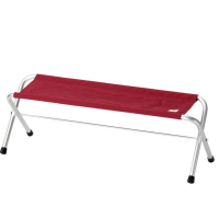 Snow Peak Folding Bench 2022 in Red | Aluminum/Polyester