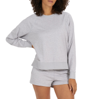 Women's Vuori Long-Sleeve Halo Crew 2025 in Gray size Small | Elastane/Polyester