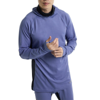 Burton Midweight X Long Neck Hooded Base Layer Top 2024 in Blue size X-Small