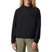 Women's Mountain Hardwear Sunshadow Long Sleeve Hoodie 2022 in Black size X-Large | Elastane/Polyester
