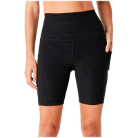 Women's Beyond Yoga Spacedye Team Pockets Biker Shorts 2022 in Black size X-Small | Lycra/Polyester