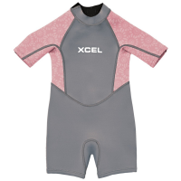 Kid's XCEL Short Sleeve 1mm Springsuit Toddlers' 2024 in Grey | Spandex/Neoprene