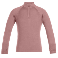 Kid's Icebreaker 60 Tech Long Sleeve Half Zip 021 in Pink | Cotton/Wool
